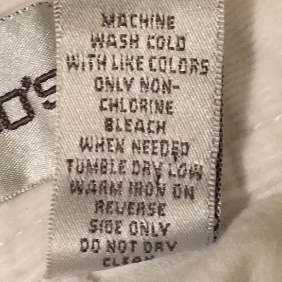 Chicos White Corduroy Jeans Sz 1.5, 31.5” Waist - Picture 8 of 8